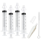 Baby Nasal Irrigator, 4PCS Nasal Syringe for Baby, Syringe Nasal Irrigator with Tweezers & Cleaning Brush, Baby Nasal Aspirator with Silicone Nasal Suction Tips Portable Baby Nasal Syringe