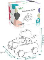 Baby Gift Wooden Toddler Pull Toy, Crocodile Drum Tapping Children's Toy, Baby dragging and Learning to Walk, Rope Traction Rope Crawling for Toddlers Ages 1+