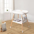 Beberoad Love Baby Changing Table – Adjustable Height Nursery Changing Station with Soft Pad, Organizer & Large Storage Shelves – Diper Table for Newborns & Infants (White)