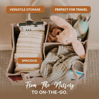 Parker Baby Diaper Caddy - Nursery Storage Bin and Car Organizer for Diapers and Baby Wipes - White, Large