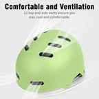 Skateboard Bike Helmet for Adults Women Men Youth Kids (2-3-5-8-14+ Years Boys Girls) - Lightweight Multi-Sport Adjustable Helmets for Bicycle Skateboard Scooter Skate Cycling