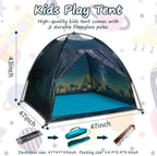 Magnetic Kids Play Tent - Imaginative Popup Space Tent for Indoor/Outdoor Fun - Galaxy Dome Playhouse for Boys & Girls - Perfect Kid's Gift - 47" x 47" x 43"