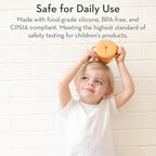 Bella Tunno Snack Cups for Toddlers, Silicone Spill Proof Food Container with Lid, Babies & Kids 6-12 Months, Love First Bite