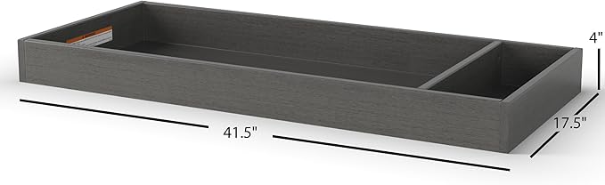 Child Craft Universal Changing Table Toppers, Attach to Dresser for Diapering Surface (Midnight Gray)