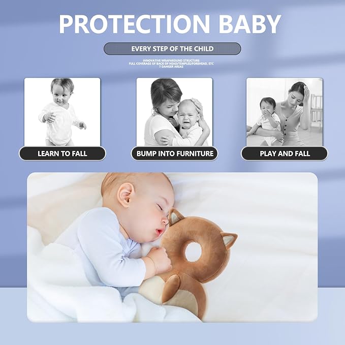 Baby Head Protector,Adjustable Baby Head Protection Backpack (Corgi)