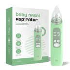 Baby Nasal Aspirator, Electric Nose Sucker with 5 Levels Suction, Soothing Light & Nursery Rhymes (Green)