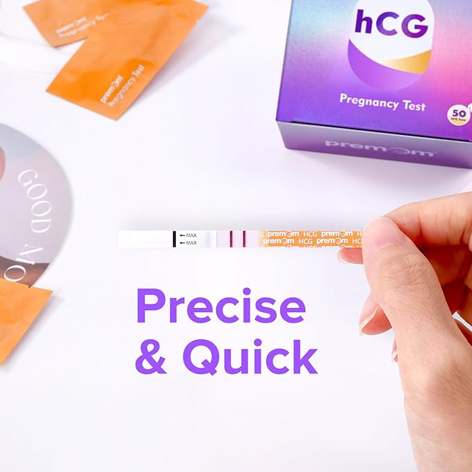 Premom Pregnancy Test Strips - Early Detection Pregnancy Test Kit Powered by Premom Ovulation Predictor APP (50 Count)