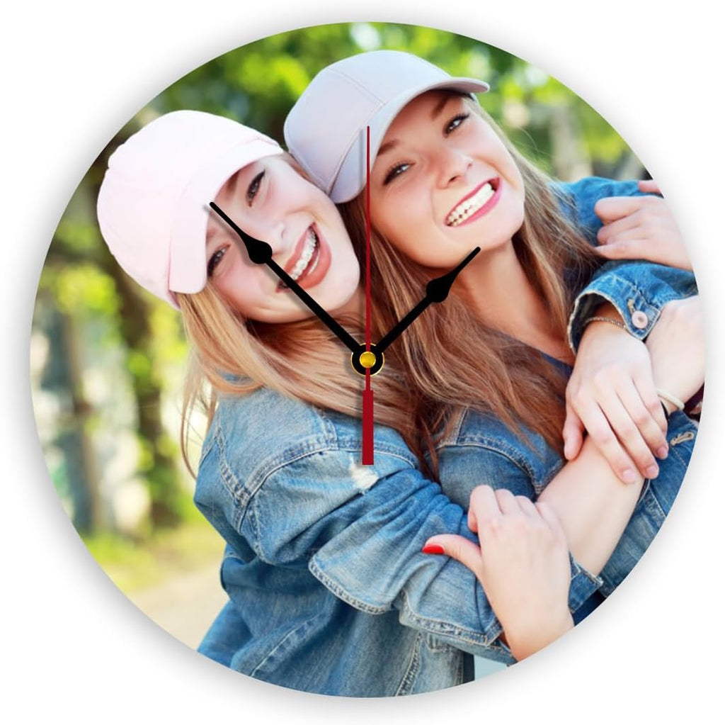 Generic Custom Clocks for Walls Personalized Picture Hanging Time Clocks Silent Non Ticking Round Decoration for Kitchen Creative, 12inch-30cm