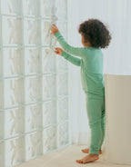 moimoln Pajamas Set 6M-5Y Solid Ribbed Unisex Baby & Toddler, Soft Viscose, Snug-Fit, Everyday Sleepwear