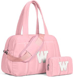 Duffle Bag for Travel, Weekender Bags for Women，Trendy Gifts for Women-Initial Overnight Bag with Wet Pocket，Lightweight Travel Bags Personalized Gym Tote with Makeup Pouch
