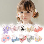 Boutique Hair Ties with Bows, 20 Pcs Baby Hair Accessories, 1.2 Inch Hair Bows Hair Ties for Newborns, Toddlers, Little Girls, Kids - Set-F