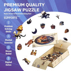 Jigfoxy Wooden Puzzle for Adults, Hatchling Dragon Wooden Jigsaw Puzzles for Adults, Unique Animal Shape Wood Cut Puzzles for Family Friend Puzzle Lovers(S-8.4 * 6.9in-111pcs)