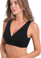 SUIEK 4 Pack Nursing Sleep Bra Maternity Bralette Cotton Breastfeeding Bras