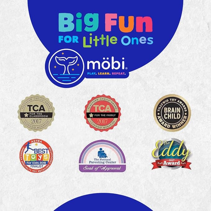 Mobi Little Whale Bubble Bath, Tropical Fruity Scent Kids Body Wash, Gentle Moisturizing Tub Foam for All Skin Type, GMO-Free, Stain-Free, Fun Aquamarine Color, 8 fl oz