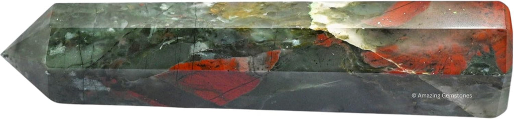 Amazing Gemstone African Bloodstone Crystal Towers ~ Natural Healing Crystal Point Obelisk for Reiki Healing and Crystal Grid (3- Inch)