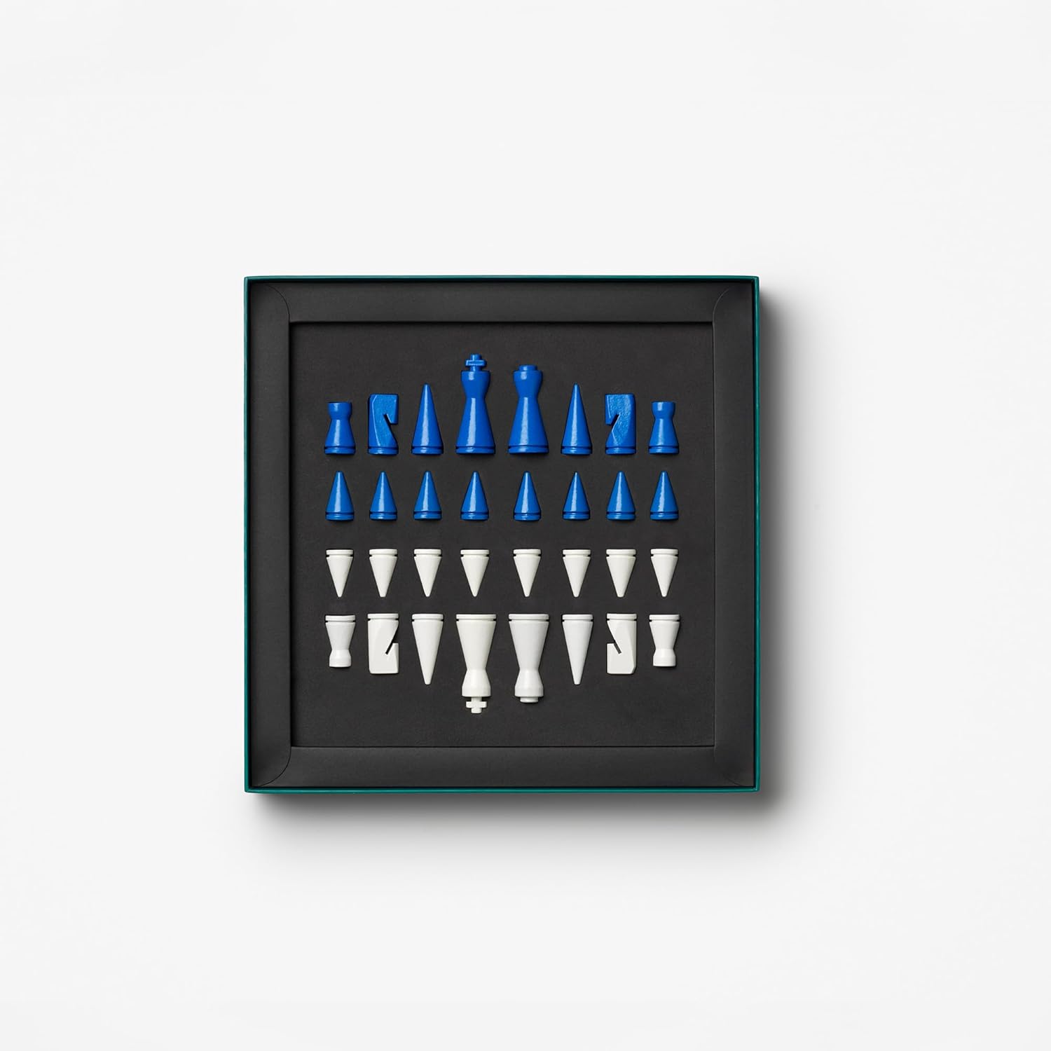 Lacquered Chess – Poseidon – Multi-Color Wooden Chess Set with Solid Wood Board – Elegant Coffee Table Game for Adults & Kids Ages 5+ – Multilingual Instructions Included