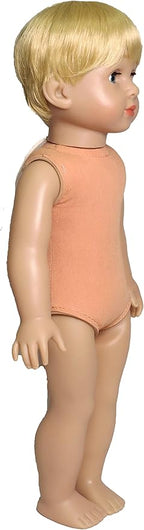 American Fashion World 18-Inch 'Caden' Blonde Hair Vinyl Posable Boy Doll with Dark Blue Eyes | Undressed Doll | Premium Quality & Design