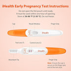 iHealth Early Pregnancy Test 2-Pack, Ultra-Sensitive Detection, Over 99% Accurate. Get Reliable Results 6 Days Before Your Missed Period. Easy at-Home HCG Fertility Test Kit, Individually Wrapped
