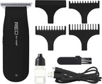 Red by Kiss Hair Clipper, Mini Cordless Hair Trimmer, Long Lasting Hair Cutting Kit, USB-C Rechargeable Haircut Beard Trimming Clippers for Men Women Kids, Portable Grooming Kit (Black)