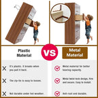 Anti Tip Furniture Anchors for Baby Pet Proofing,Furniture Wall Anchor Furniture Dresser Bookshelf Falling Prevention Device for Children (Brown)