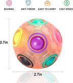 Vdealen Magic Rainbow Puzzle Ball, Fidget Ball Puzzle Brain Teaser Fidget Toy for Boys & Girls- Birthday Party Easter Valentines Day Christmas Stocking Stuffers for Kids Teen & Adults-2 Pack