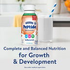 PediaSure Peptide 1.0 Cal, Peptide-Based Formula, Sole-Source Nutrition Drink for Tube Feeding or Oral Nutrition, Unflavored, 8-fl-oz Bottle, Pack of 24