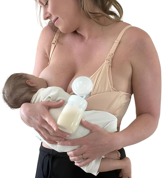 Supermom Hands Free Pumping and Nursing Bra - Hands Free Nursing Bra for Pumping - Breastfeeding Bras for Women