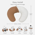 FUNUPUP Muslin Nursing Pillow Cover Compatible with Boppy Nursing Pillow, Soft Baby Nursing Covers for Breastfeeding Pillows for Boys Girls, Brown