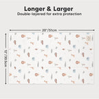 Organic Burp Cloths Baby Boy, Girl - 6-Pack Large Cotton Burping Cloths for Babies, Spit Up Rags, Super Absorbent, Ultra Soft Newborn Rag, Gender Neutral, Machine Washable, Durable (Wilderness)