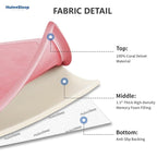 Baby Play Mat for Floor,1.3" Thick Elasti-Foam 74×50 Playpen Mat for Toddlers Infant kids,Water-Repellent Soft Coral Velvet for Tummy Time, Non-Slip Backing for Crawling,Tatami Style(Pink)