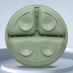 Baby Feeding Set, 2 Pack Silicone Divided Suction Plates for Baby, 2 Pack Spoons and Forks Set, BPA Free, Baby Led Weaning Supplies for Toddler Utensils