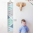 Growth Chart Wall Hanging, Portable Kids Wall Ruler Removable Height Measure Chart for Boys Girls Growth Ruler from Baby to Adult for Child's Room Decoration 79''7.9''