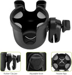 Accmor Stroller Cup Holder with Phone Holder, Bike Cup Holder, Universal Cup Holder for Uppababy Nuna Doona Strollers, 2-in-1 Cup Phone Holder for Stroller, Bike, Wheelchair, Walker, Scooter
