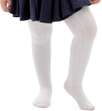Marchare Baby Girls Tights Thick Solid Cable Knit Leggings Winter Warm Stockings For Toddler Girls 1/2/3/4/5 Pack