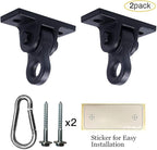 Heavy Duty Black Swing Hangers Screws Bolts Included Over 5000 lb Capacity Playground Porch Yoga Seat Trapeze Wooden Sets Indoor Outdoor 2 Pack