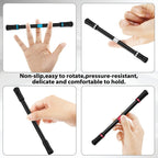 4 Pieces Pen Spinning Spinner Pen Gaming Pen Spinning Mod Gaming Spinning Pens Flying Spinning Pen Finger Rotating Pen for Kids Adults Office Supplies with Instruction Manual (Silver，Black, Red, Blue）
