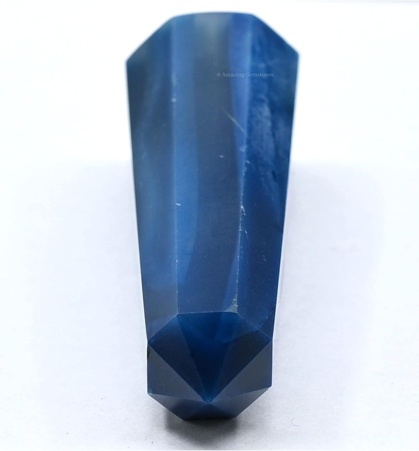 Amazing Gemstone Blue Agate Crystal Towers ~ Natural Healing Crystal Point Obelisk for Reiki Healing and Crystal Grid (3- Inch)