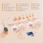 Upgraded Wearable Hands Free Breast Pump: D6 Portable Low Noise Breastfeeding Pumps with 3 Modes & 9 Levels & Memory Function | Leak-Proof Double-Seal Design | Strong Suction 15/17/21/25mm Flange