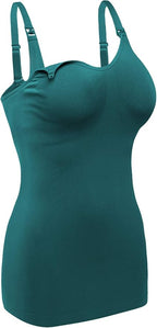 Women's Maternity Nursing Tank Tops with Built in Bra for Breastfeeding Camisoles Shirt 4Pack