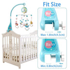 Mini Tudou Baby Musical Mobile Crib with Music and Lights, Timing Function, Projection, Take-Along Rattle and Music Box for Babies Boy Girl Toddler Sleep