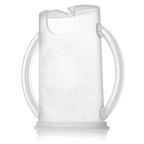 Original Squeeze Proof Flipping Holder with Open Bottom for Food Pouches & Juice Boxes - Multipurpose - Prevent Messes & Support Self-Feeding - Easy Grasping Handles - Made in USA