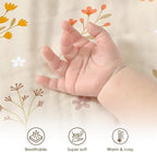 Floral Baby Blankets for Girls, Soft Nursery Minky Blankets with Muslin and Dotted Fleece Back 30x40 inches, Receiving Bed Quilt for Newborn, Infants, Toddlers