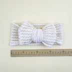 Handmade Baby Headbands Soft Stretchy Nylon Hair Bands with Bows for Newborn Infant Baby Toddler Girls- Pack of 6 (SYTLEA-01, MEDIUM)