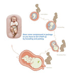 Baby Lounger Play Mat,Baby Lounger for Newborn Tummy Time for Baby in Bed,0° Angle Newborn Lounger Baby Nest for Boys & Girls 0-12 Months(Pink)