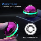 Cool Stress Ball Fidget Spinner Toys Metal, Ball Finger Hand Spinner Gifts for Kids Adults, Sensory Fingertip Gyro Toys Spinning for Anti Anxiety Stress Relief, Desk Toys for School Office