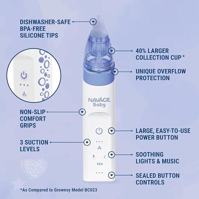 Naväge Baby Bundle: Baby Nasal Aspirator + Micro-Mist Inhaler - Gentle, Pediatrician Endorsed for Baby Congestion & Stuffy Noses