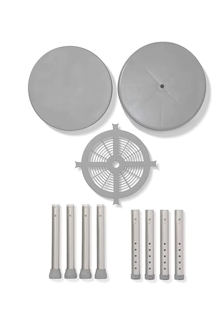 Medline Durable Aluminum Frame, Round Swivel Shower Stool, Gray, Supports up to 300lbs.