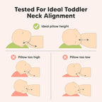 Toddler Pillow with Pillowcase - 10x18 My Little Dreamy Kids Travel Bed Pillows for Sleeping, Organic Cotton Small Pillowcase, Soft & Breathable, Machine Washable, Toddlers 2-5 years old (French Gray)