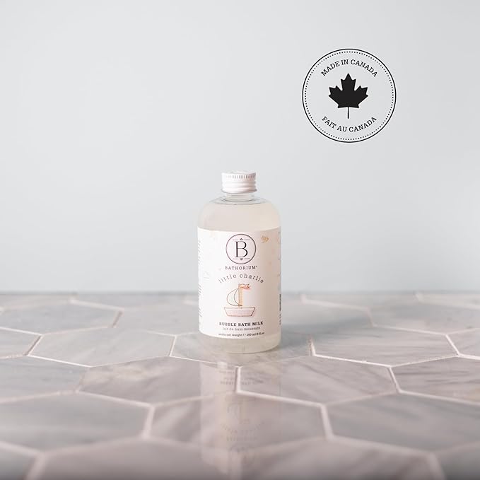 Bathorium Little Charlie Bubble Bath Milk, Gentle & Nourishing for Babies, Enriched with Coconut Milk & Oatmeal, Safe for Sensitive Skin, 8 fl.oz