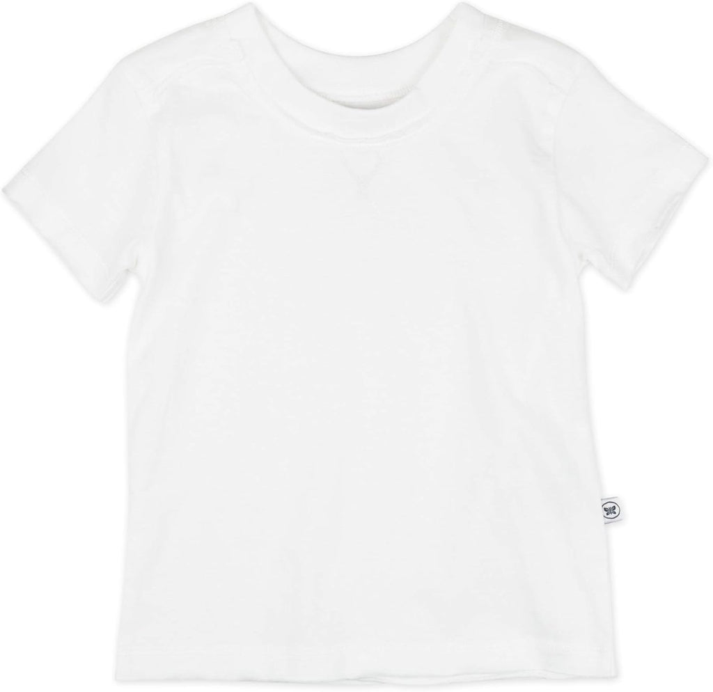 HonestBaby 10-Pack Short Sleeve T-shirts 100% Organic Cotton Baby, Toddler, Little Kids, Boys, Girls, Unisex